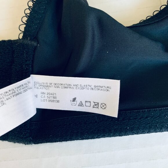 BRA WACOAL Underwire No Padding Black Adjustable Straps 36D - Picture 6 of 6